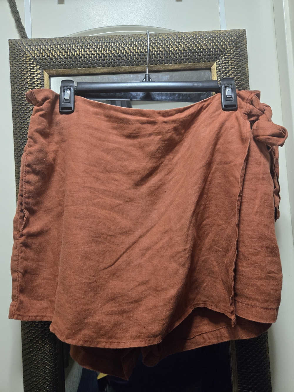 Christian Siriano Women's Rust Wrap Skirt